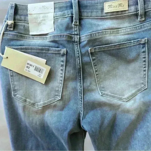 Miss Me High-Rise Flare w Floral Embroidery #H38519H, size 25, 34” inseam, NWT - Picture 8 of 12